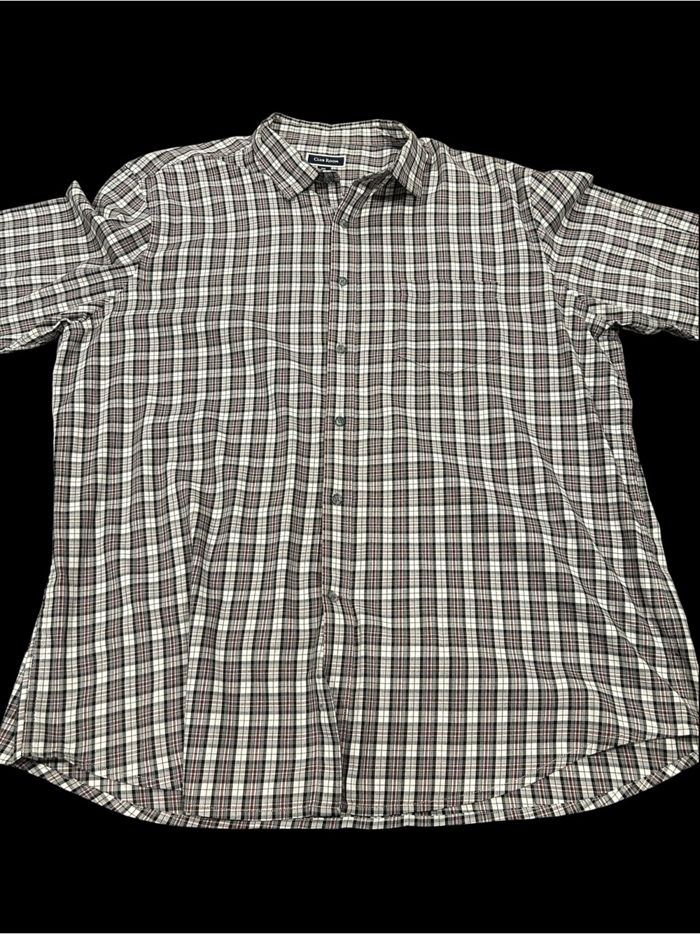Club Room Men’s 2XL Plaid Classic Fit Stretch Long Sleeve Button Down Shirt